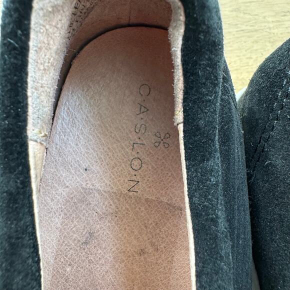 Nordstrom Caslon Allie Black Suede Wedge Slip On Sneaker size 7.5 - Picture 10 of 10